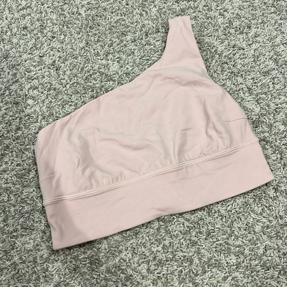 one shoulder luluemon sports bra